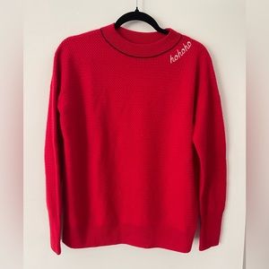 Red Cashmere Holiday Sweater